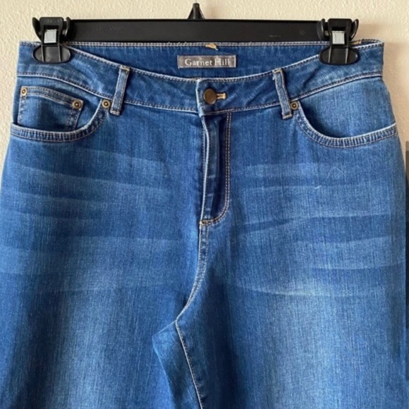 Garnet Hill Wide Leg High Waist Organic
Cotton Crop Denim Blue Jeans Size 29 - Picture 4 of 16